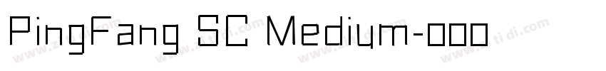 PingFang SC Medium字体转换